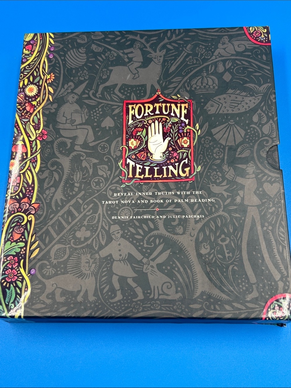 Fortune Telling Tarot & Palm Reading Set - Black with Colorful Accents